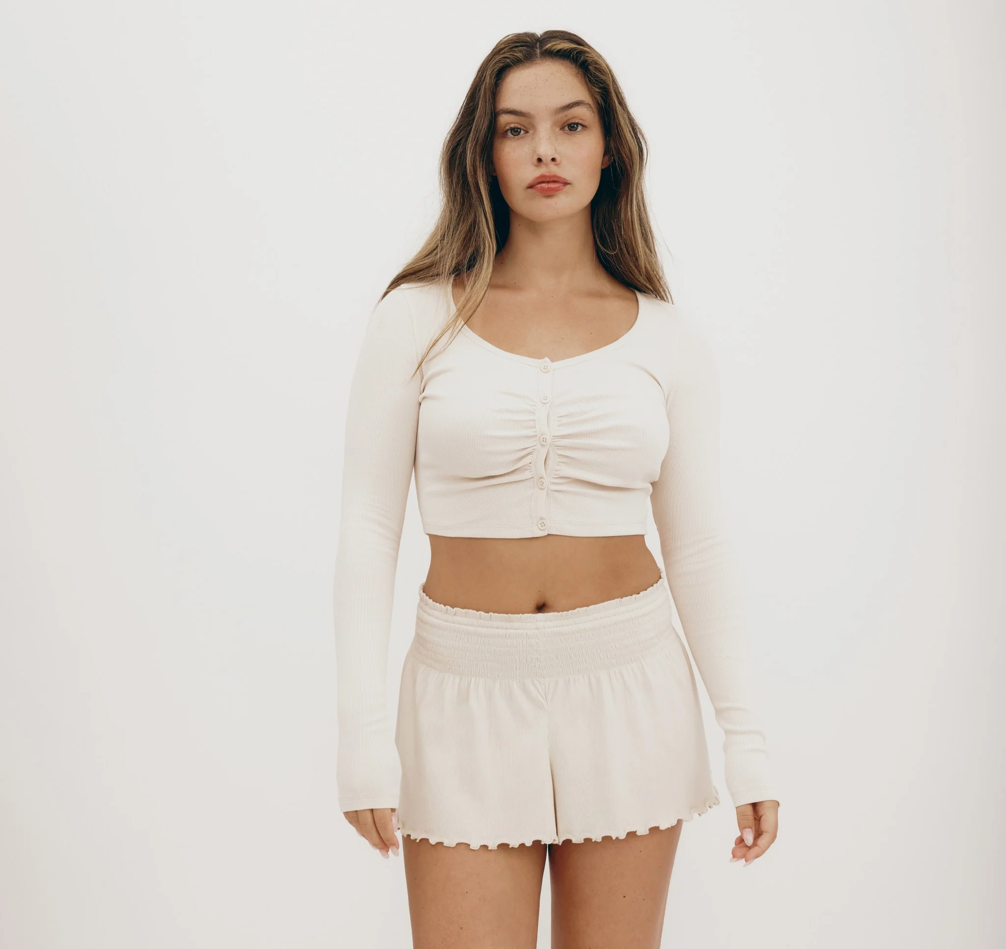 Core Bold Rib Smocked Shorts - Image 3