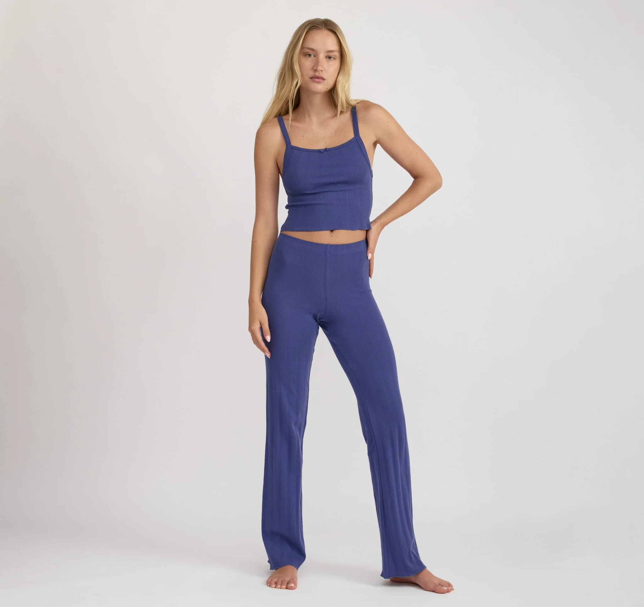 Pointelle Straight Leg Pants - Image 2